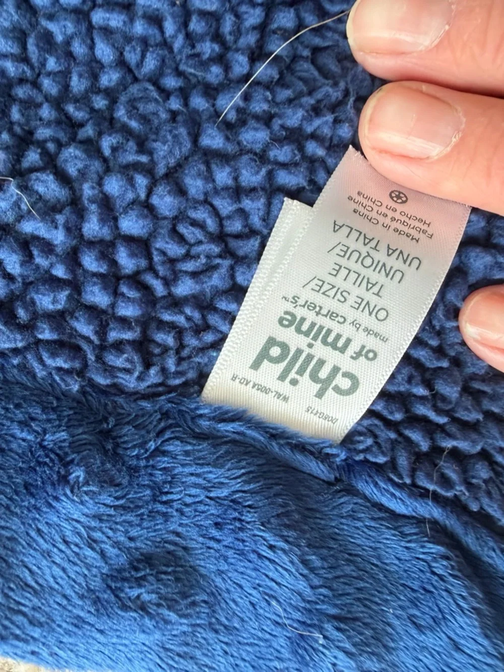 Child of Mine Minky/Sherpa Blue Stripe Giraffe Baby Blanket